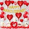 Happy Anniversary Decorations Kit - Balloon Banner, Rose Petals (Red) 12 x 9 x 0.5 inches